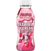 Proteinmilkshake Strawberry n' Cream ProPud Laktosfri 1,5% 330ml NIJE.