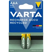 Batteri ReCharge AAA 800mAh 2-p.