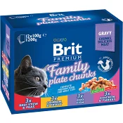 Kattmat Multipack bitar i sås 12st 1200 Gram Brit Premium.