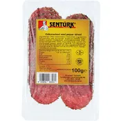 Kalkonsalami med peppar skivad 100g Sentürk.