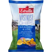 Västkustchips Gräddfil &amp; Lök 180g Estrella.