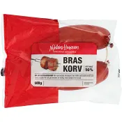 Alspångrökt Braskorv Kötthalt 50% 600g Nyhléns Hugosons.