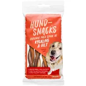 Hundsnacks Skruvar kyckl vilt 100 Gram ICA.
