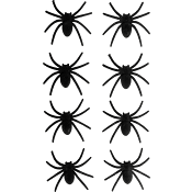 Spindlar 6 x 7 cm 8p svart Nordic Season.