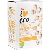 Mikropopcorn Saltade 3-p 270g ICA I love eco.