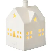 Minihus LED med stjärna i keramik Zeline.