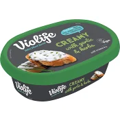 Färskost creamy garlic herbs växtbaserad 150g Violife.