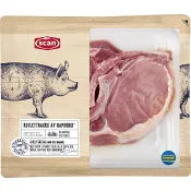 Kotlettracks Färsk av rapsgris ca 600g Scan.