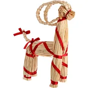 Halmbock 40 cm med rött band Festive.