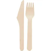 Bestick Trä 12st ICA Basic.