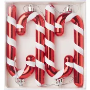 Julhänge polkagris röd/vit randig 4p Zeline.