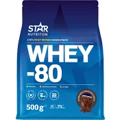 Proteinpulver Whey-80 Double Rich Chocolate 500g Star Nutrition.