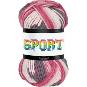 Garn Sport Rosa Ecru Grå 100g Falkgarn.