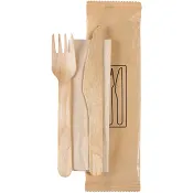 Engångsbestick Pack 3/1 Vaxat Trä 1st Duni.