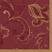 Servetter Mönstrade Golden Grace Bordeau 20st Duni.