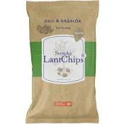 LantChips Dill &amp; Gräslök Räfflade 200g LantChips.