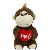 Apa med hjärta 16cm 1st Festive.