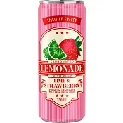 Lemonad Jordgubb/Lime 33cl Spirit of Sweden.
