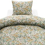 Bäddset Fleur gul 150x210cm Borganäs.