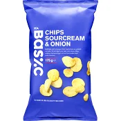 Chips Sourcream &amp; Onion 175g ICA Basic.