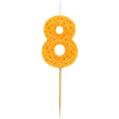 Sifferljus 8 flerfärgad Happy Party.