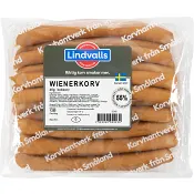 Wienerkorv 58% Kötthalt 1350g Lindvalls.