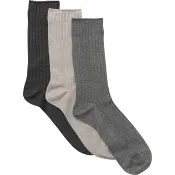 Socka 3p grå/beige mix 44/47 mywear.