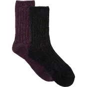 Socka Cosy 2p lila/svart 39/41 mywear.