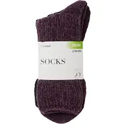 Socka Cosy 2p lila/svart 39/41 mywear.