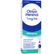Nässpray Menthol 1mg/ml 10ml Otrivin.