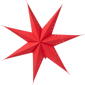 Stjärna Star Röd Glitter 60cm ICA.