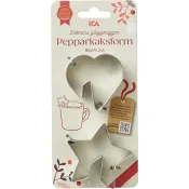 Pepparkaksform hjärta+stjärna för mugg ICA.