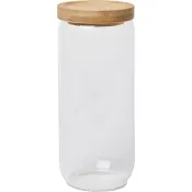 Glasburk med bambulock 21cm.