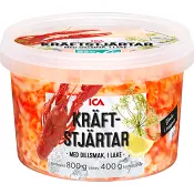 Kräftstjärtar med dillsmak i lake 400g ICA.