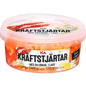 Kräftstjärtar med dillsmak i lake 170g ICA.
