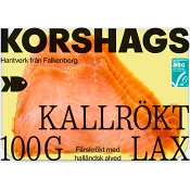 Laxfilé Färsk Kallrökt 100g Miljömärkt Korshags.