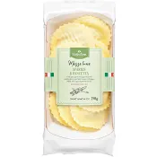 Pasta Mezze Lune Sparris och Pancetta Färsk 250g ICA Selection.