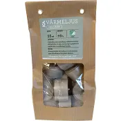 Värmeljus grå 15p plastkopp ICA.