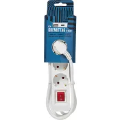 Grenuttag 3-vägs+2USB, A+C ICA.
