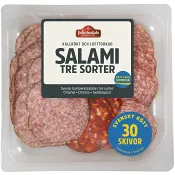 Salami Tre sorter 80g Jakobsdals.