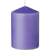Blockljus dk lila H10cm.