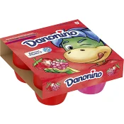 Fruktkvarg XXL Jordgubb Hallon 4-p 380g Danonino.