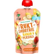 Fruktsmoothie Banan &amp; persika 6m 120g ICA I love eco.