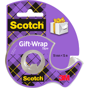 Tejp Scotch Giftwrap m hållare.
