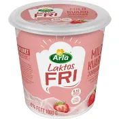Kvarg Mild Jordgubb Laktosfri 0,2% 1000g Arla®.