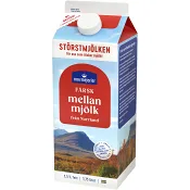 Störstmjölken Mellanmjölk 1,5% 1,75l Norrmejerier.