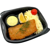 Sprödbakad Fisk Med Potatismos Och Remoulad 435g Jätten Cater.