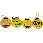 Studentemojis 4 sort D8cm Festive.