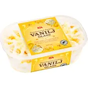 Glass Vanilj med mango &amp; passionfruktsås 900ml ICA.