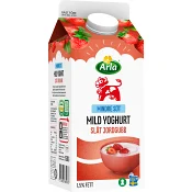 Yoghurt Mild Jordgubb 1,5% lättsockrad 1500g Arla Ko®.